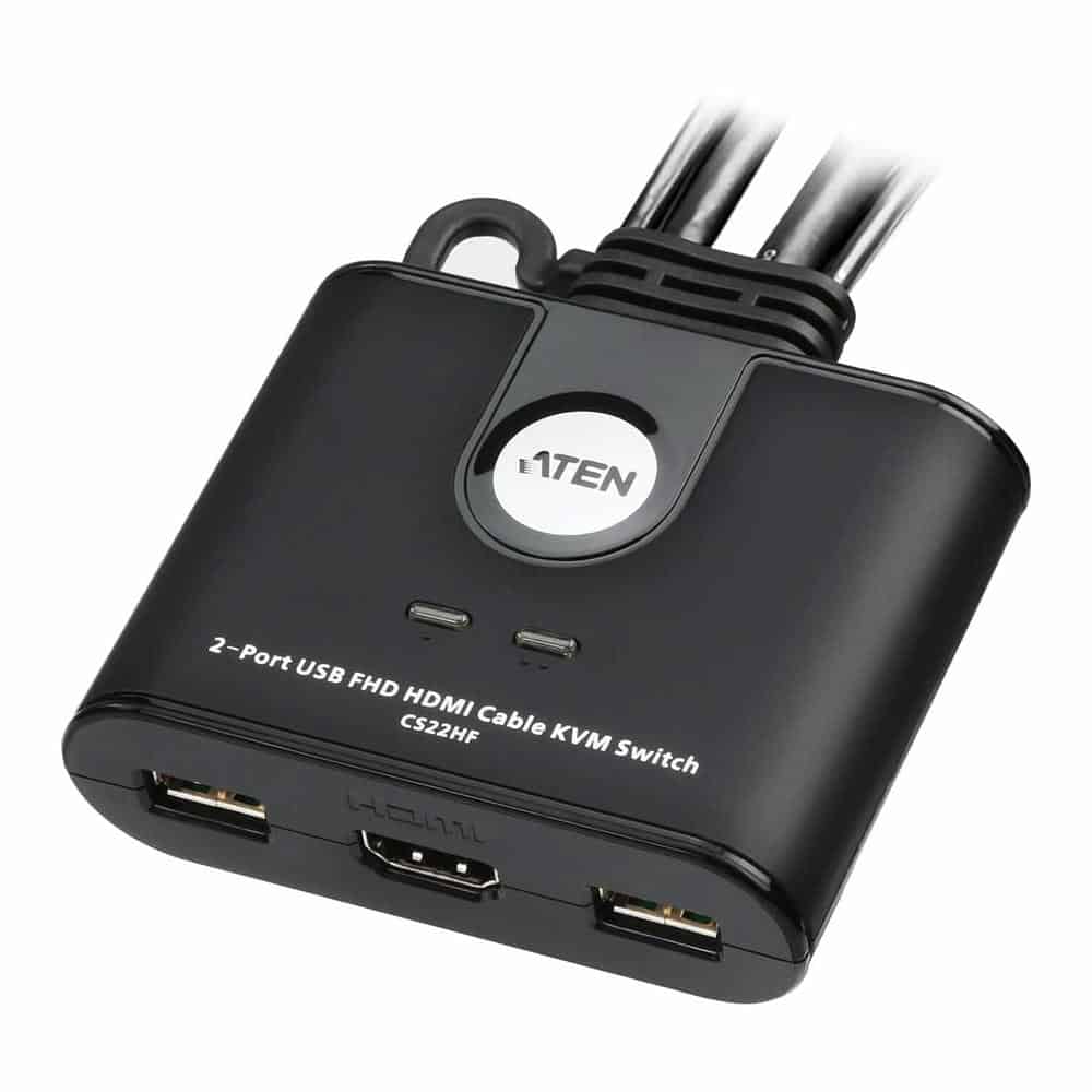 (image for) ATEN 2-Port USB FHD HDMI KVM Switch with Remote Port Selector